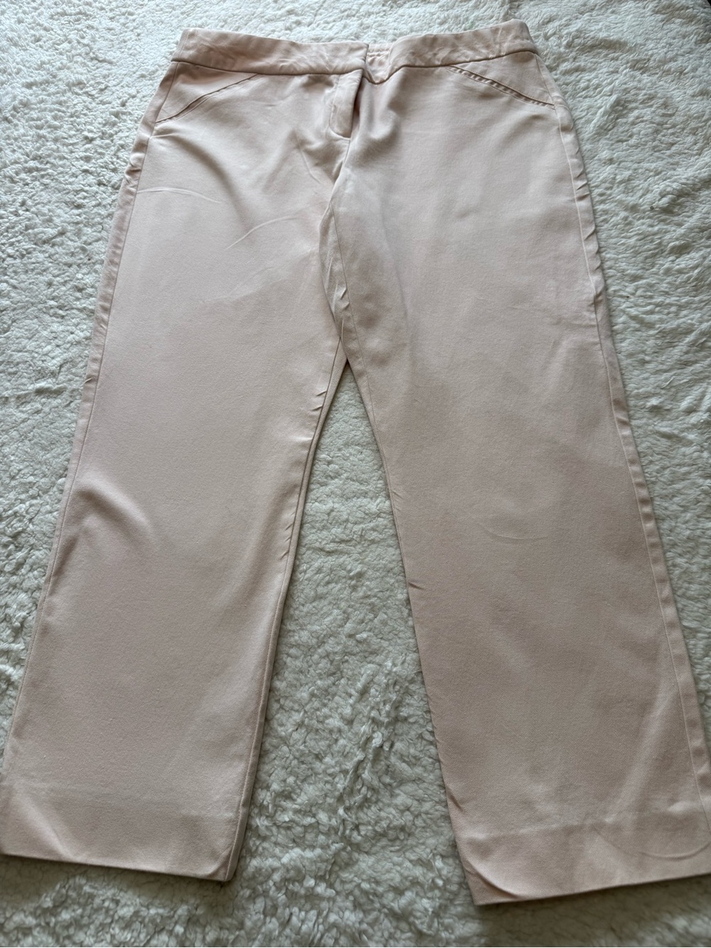 Alfani Light Blush Cropped Wide-Leg Work Pants
